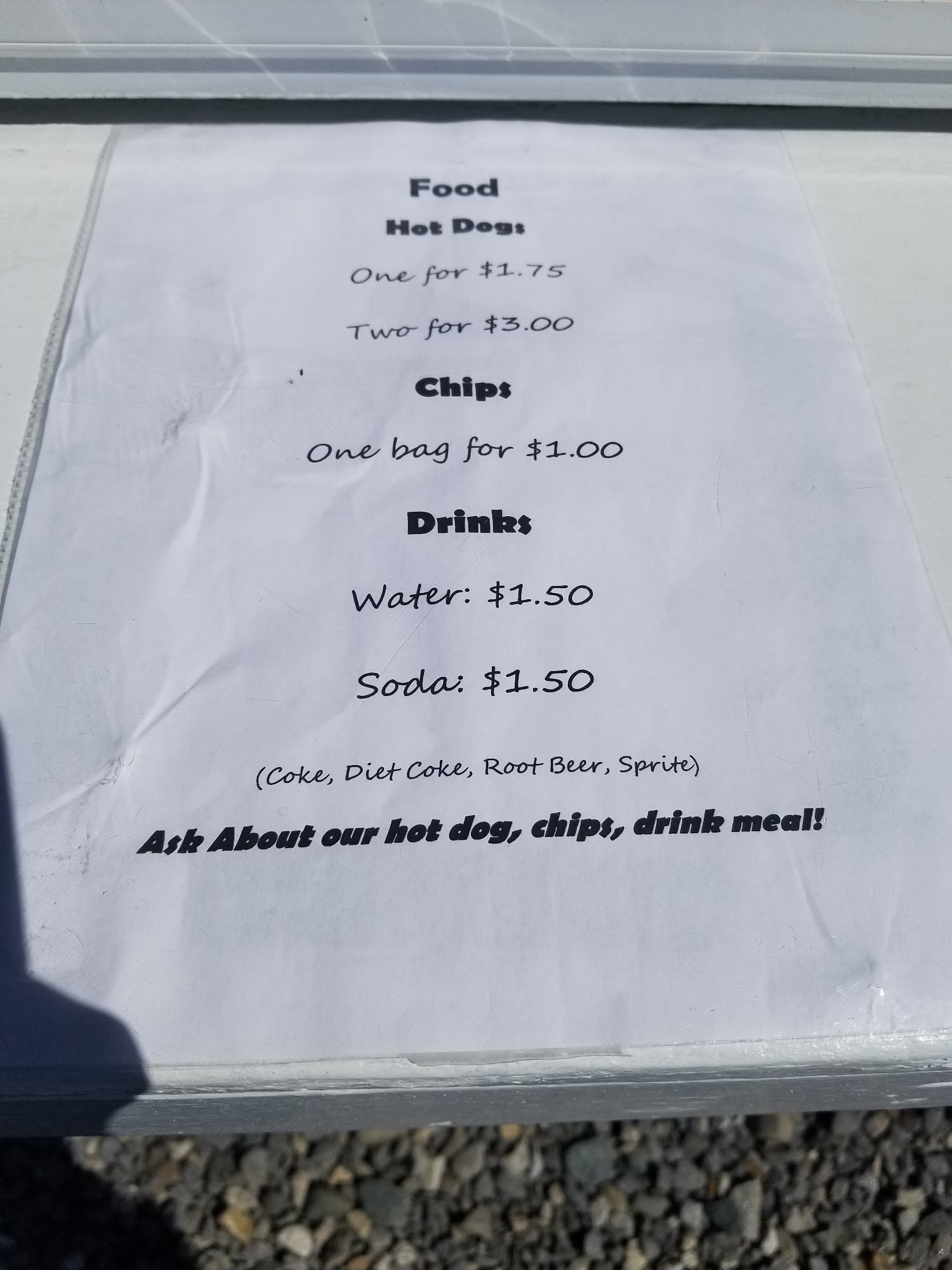 Abby's Ice Cream Menu