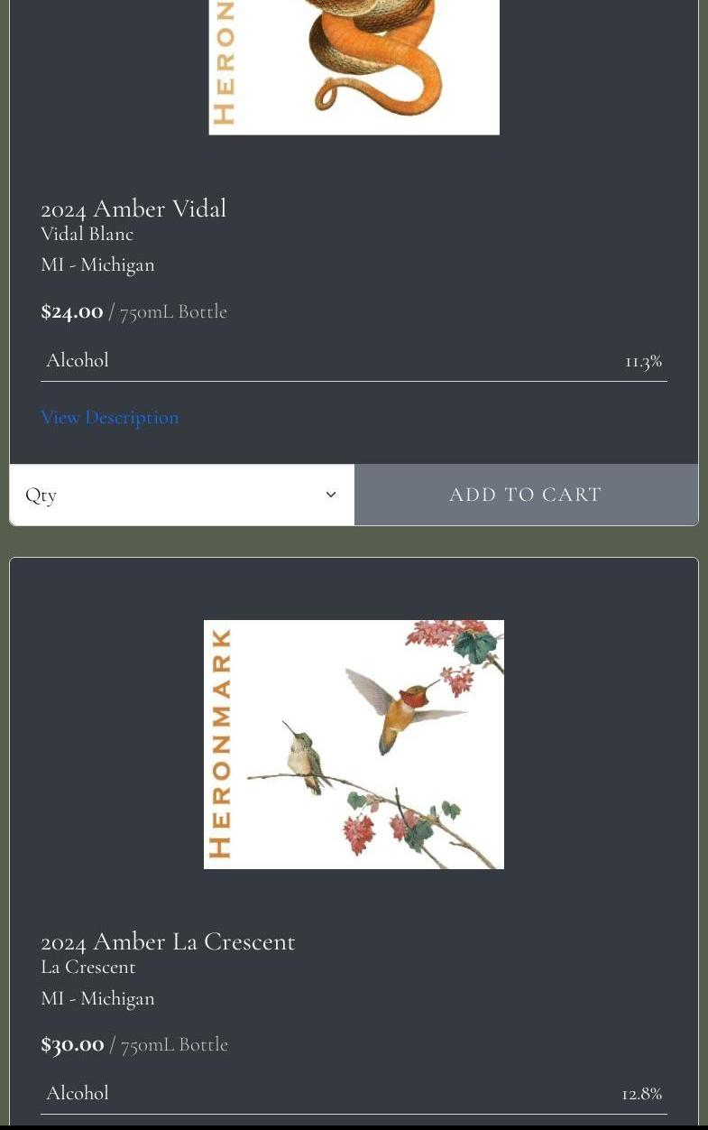 Heronmark Menu