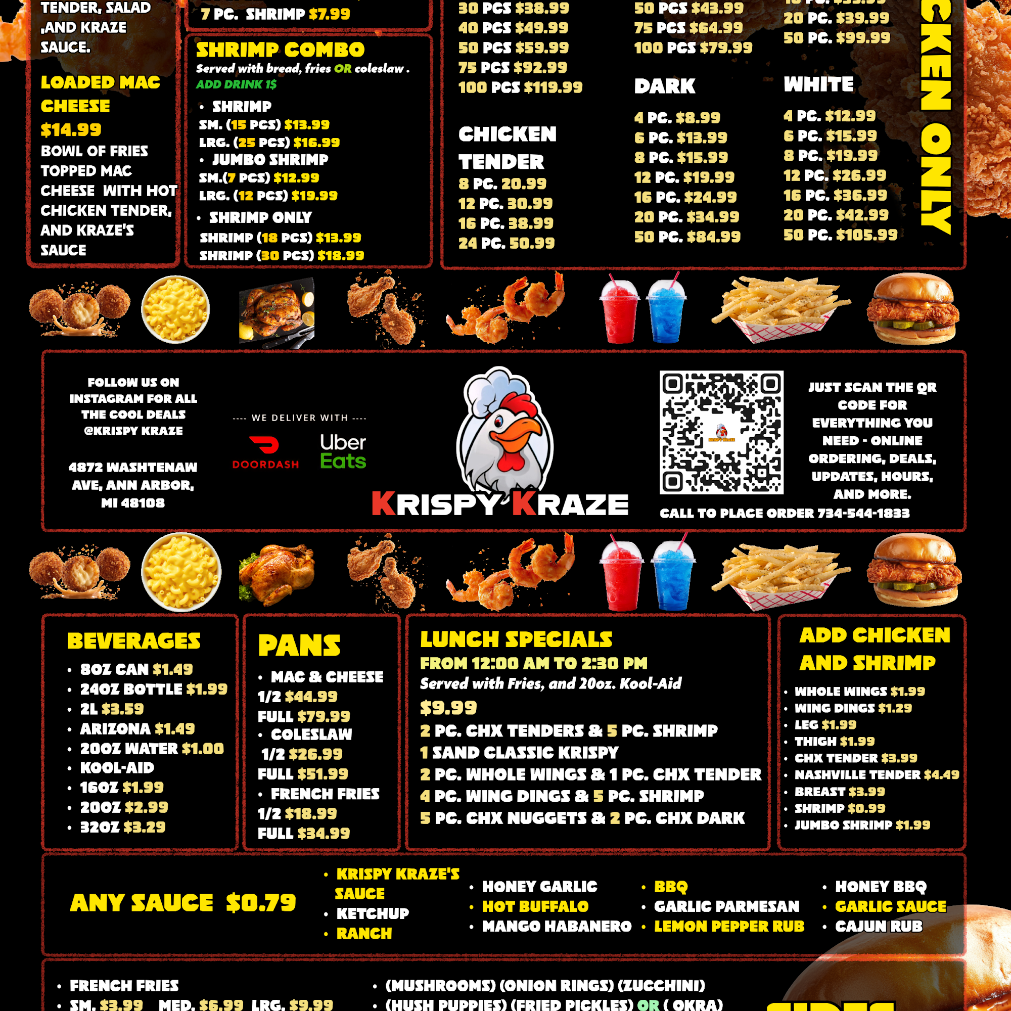 Krispy Kraze Menu