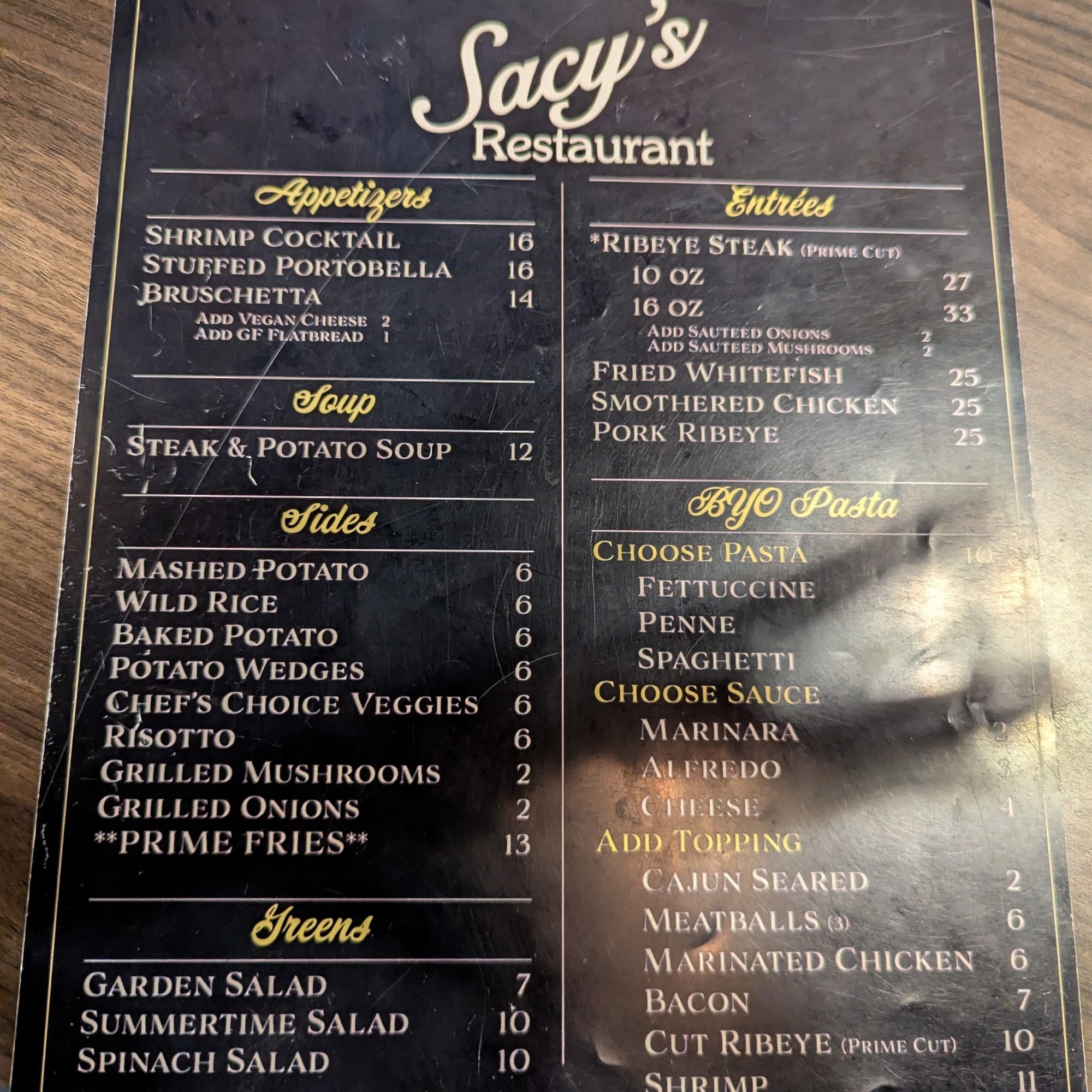 Sacy's RESTAURANT