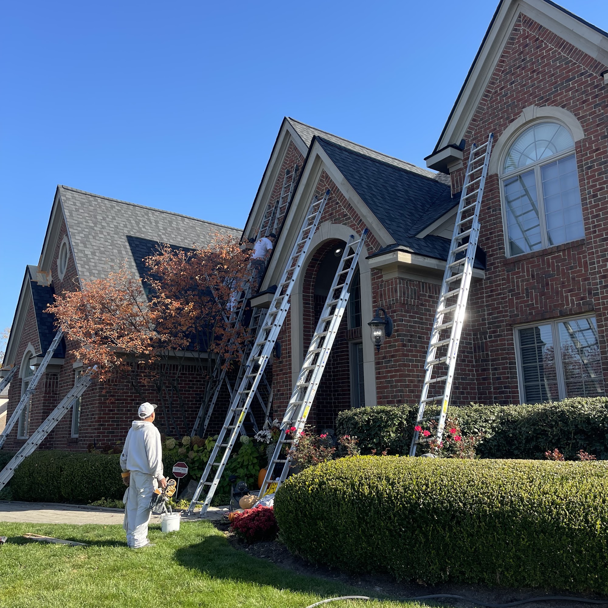 On the wall painting