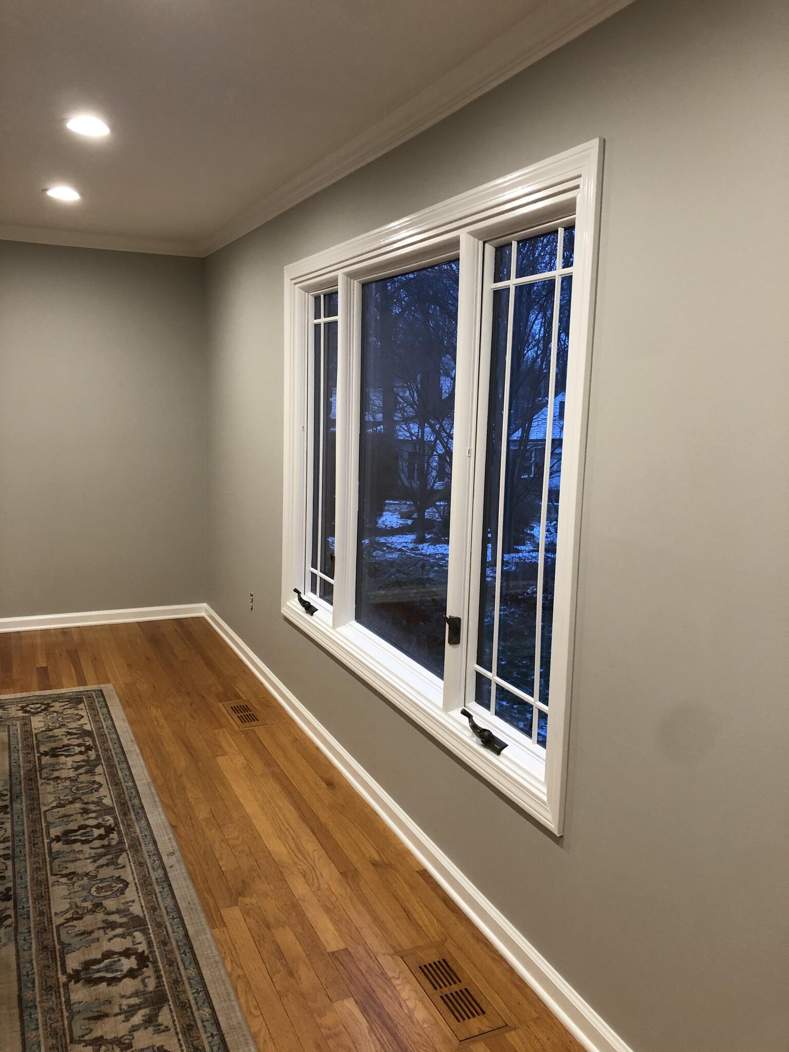 On the wall painting