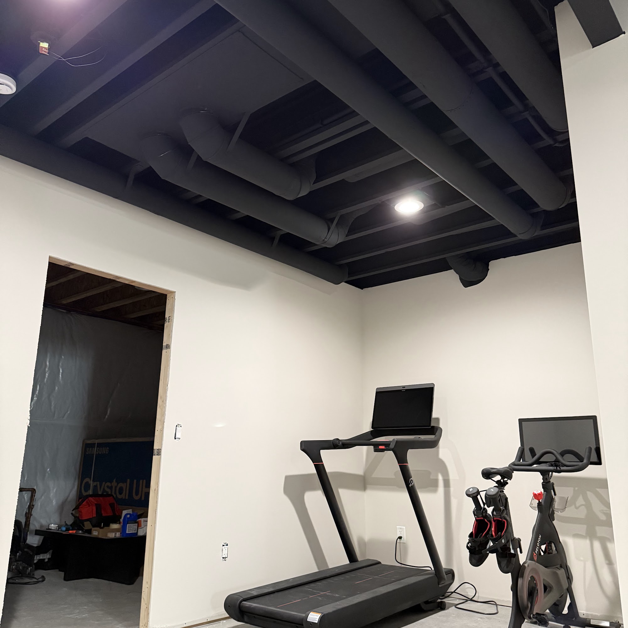 On the wall painting