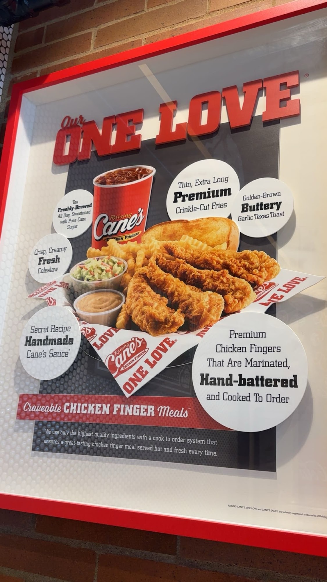 Raising Cane's Chicken Fingers Menu