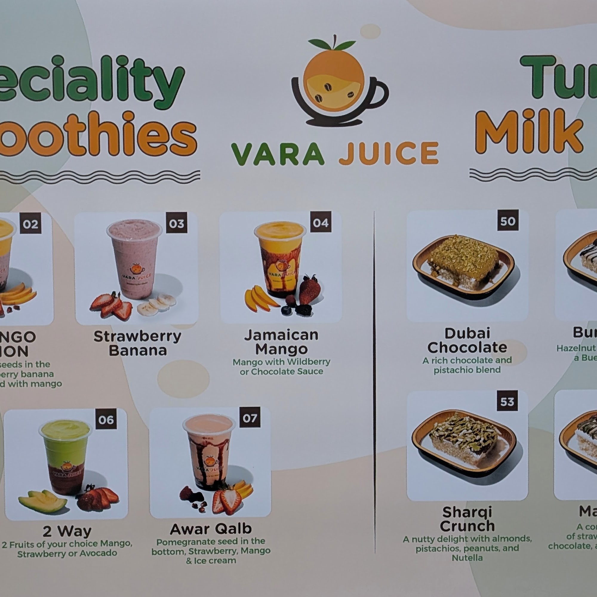 Vara Juice (Canton) Menu