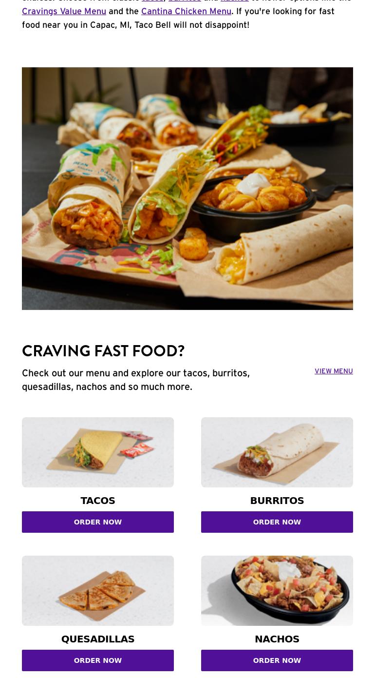 Taco Bell Menu