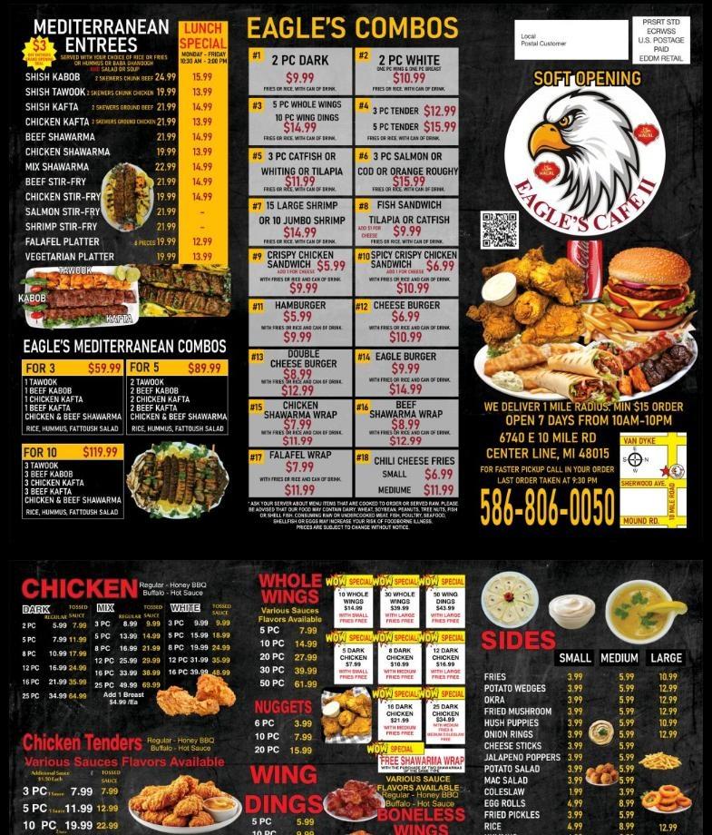 Eagles's Cafe II Menu