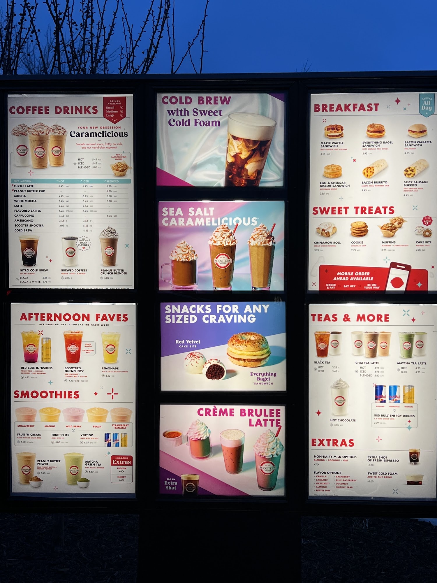 Scooter's Coffee Menu