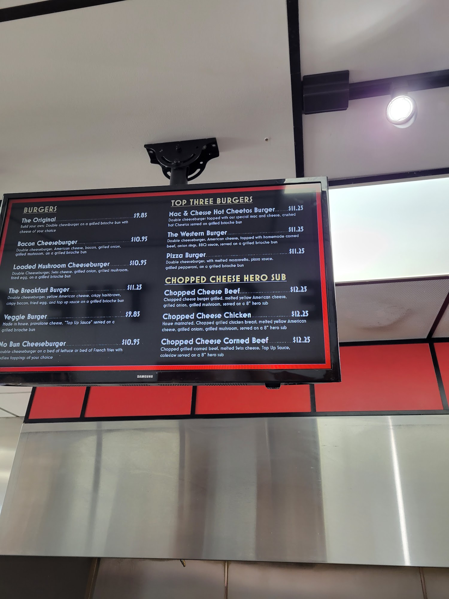 Topupburgers Menu