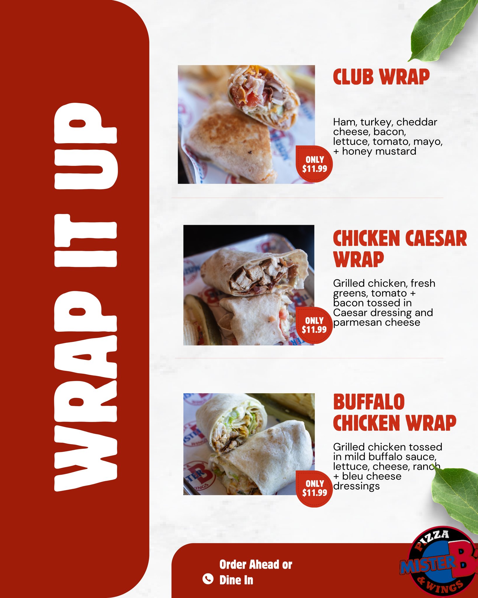 Mr. B's Pizza & Wings Menu