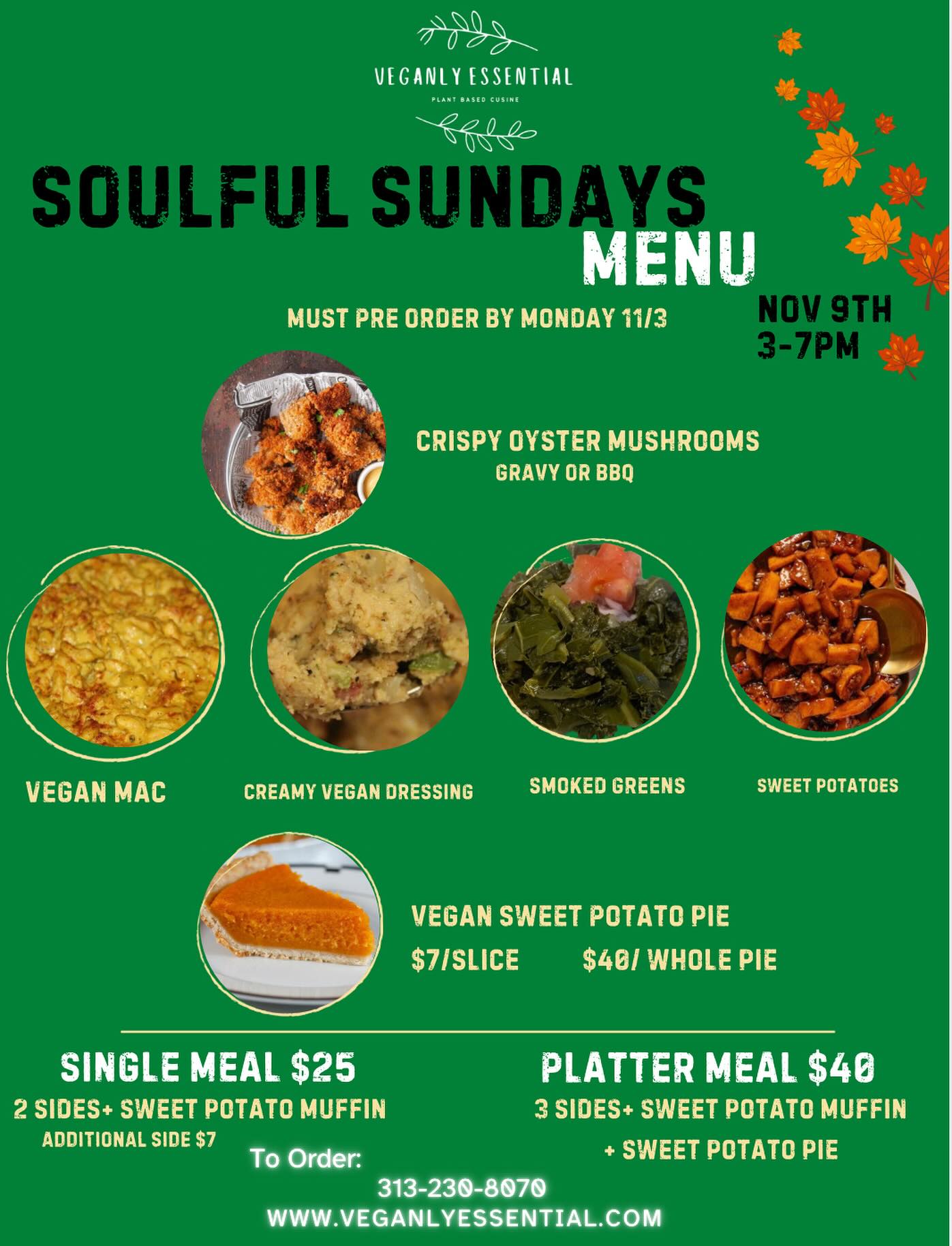 Veganly Essential Menu