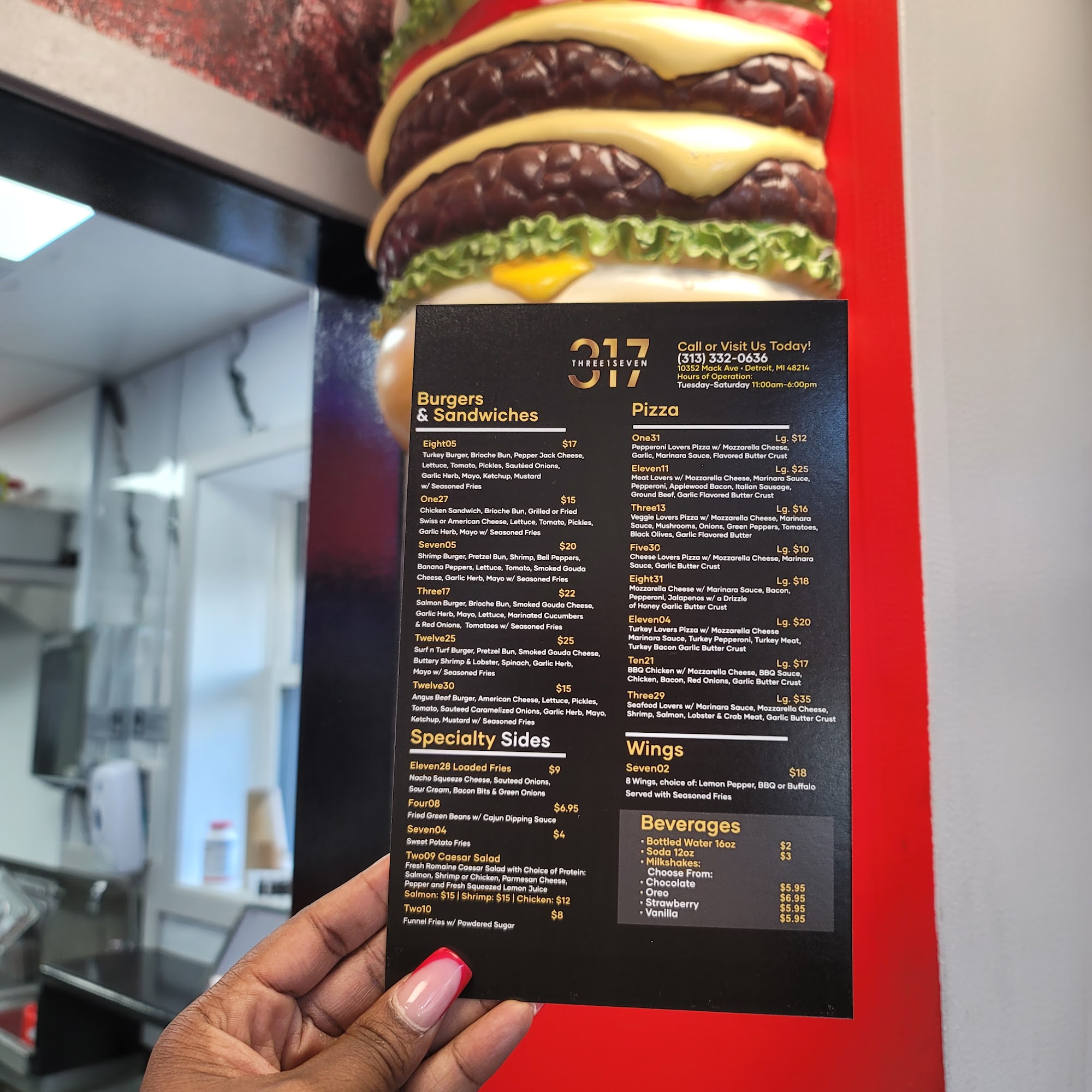 Three1Seven Menu