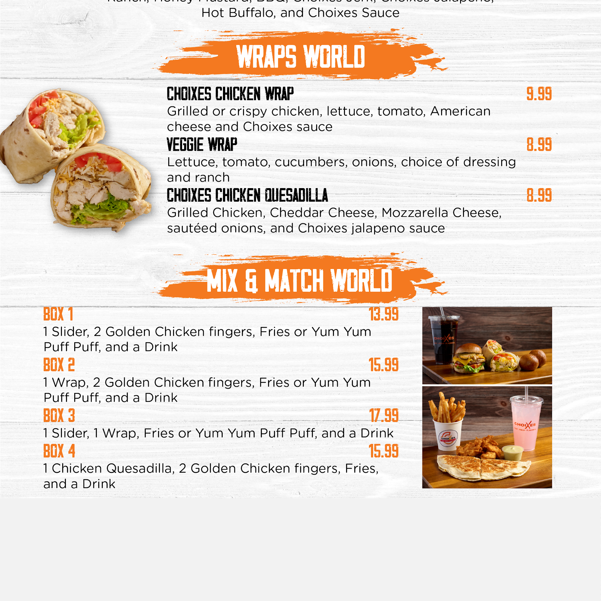 CHOIXES Menu
