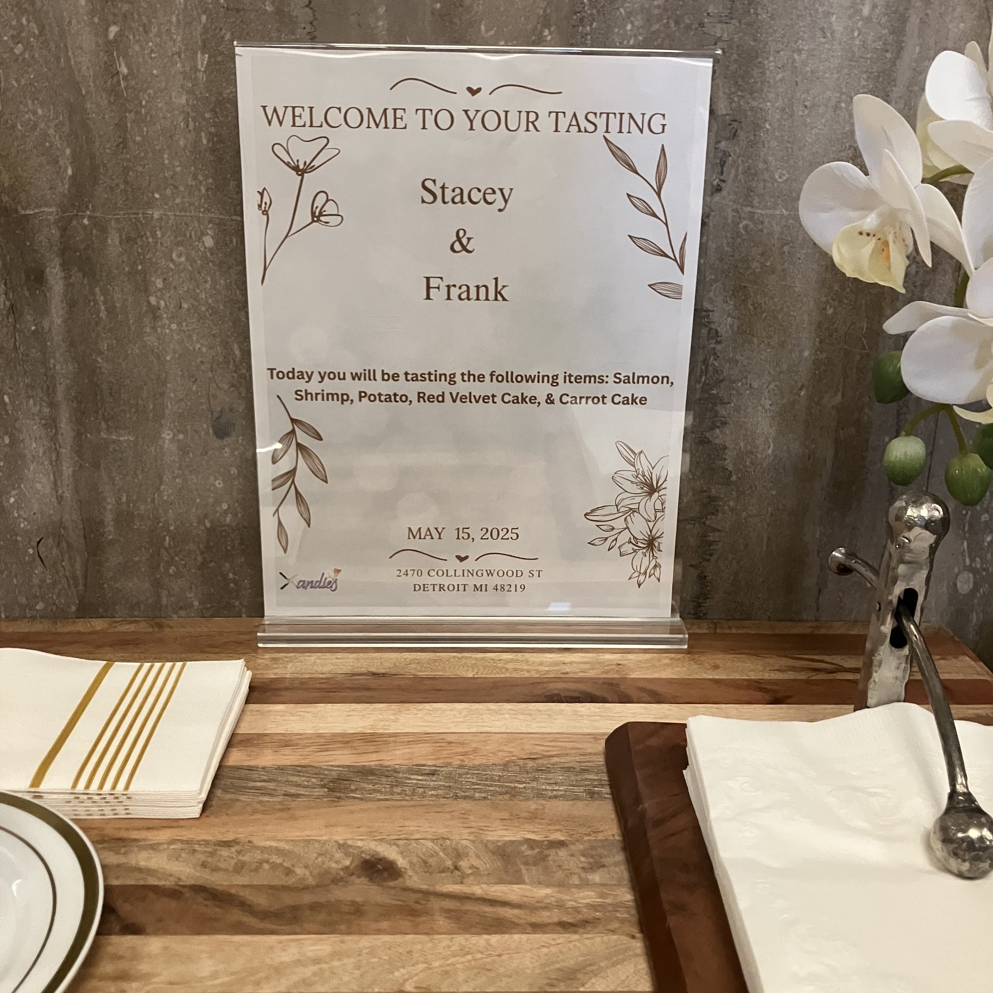 KANDIES LLC Menu
