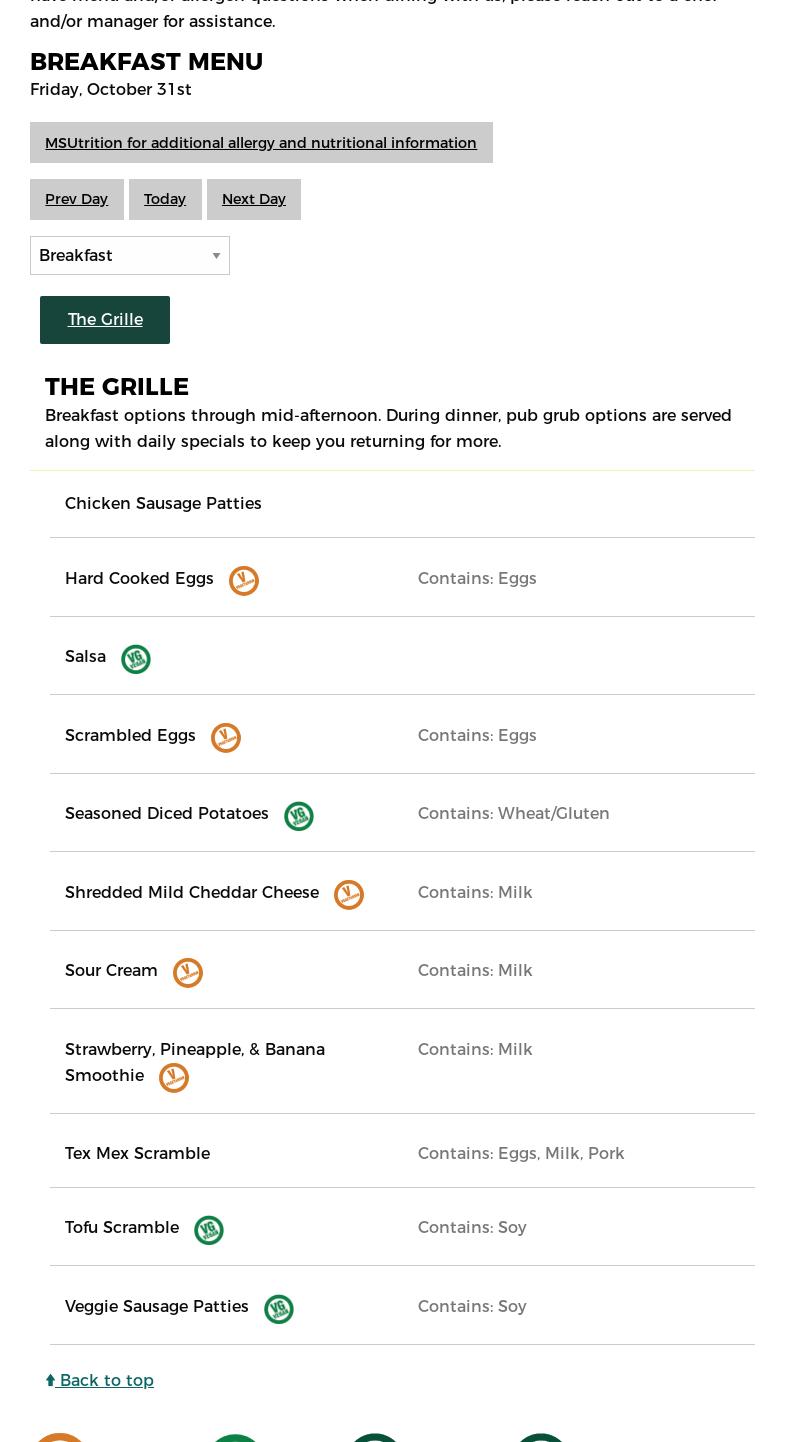 The Edge at Akers Menu