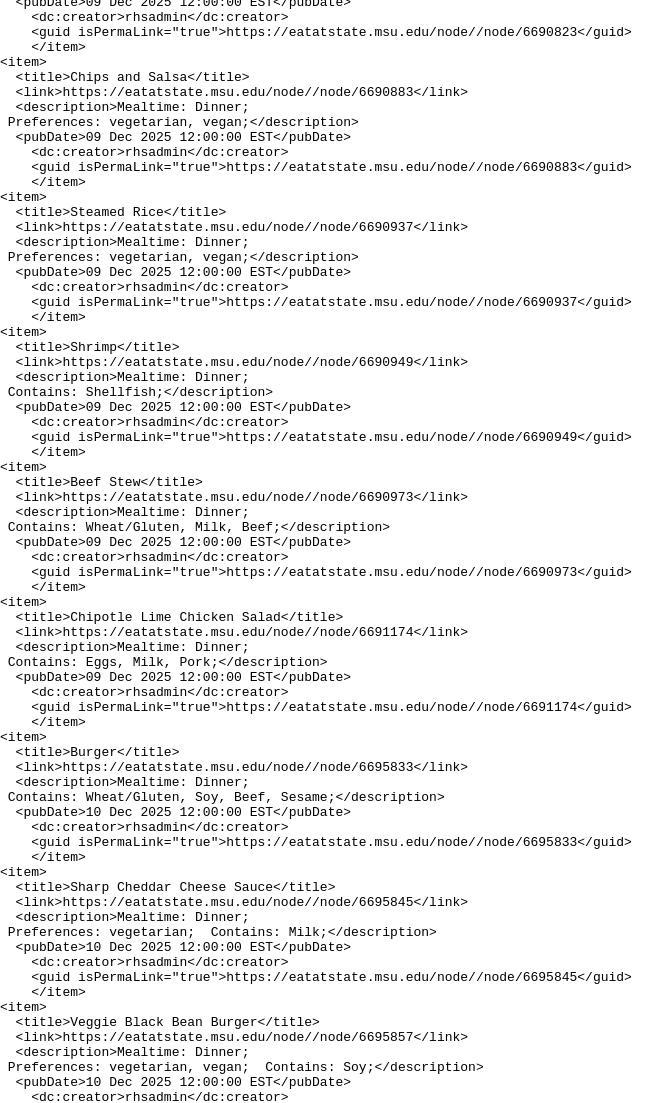 The Gallery at Snyder Phillips Menu