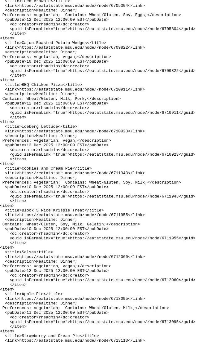 The Gallery at Snyder Phillips Menu