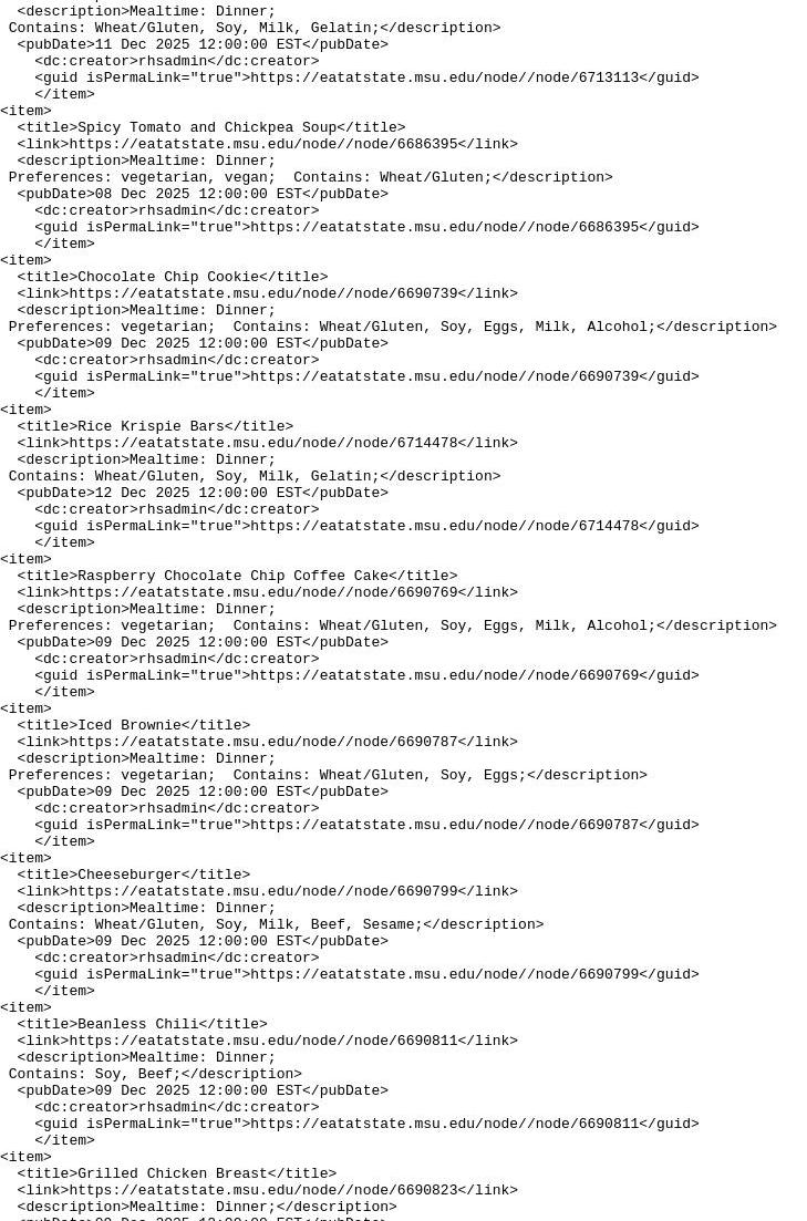 The Gallery at Snyder Phillips Menu