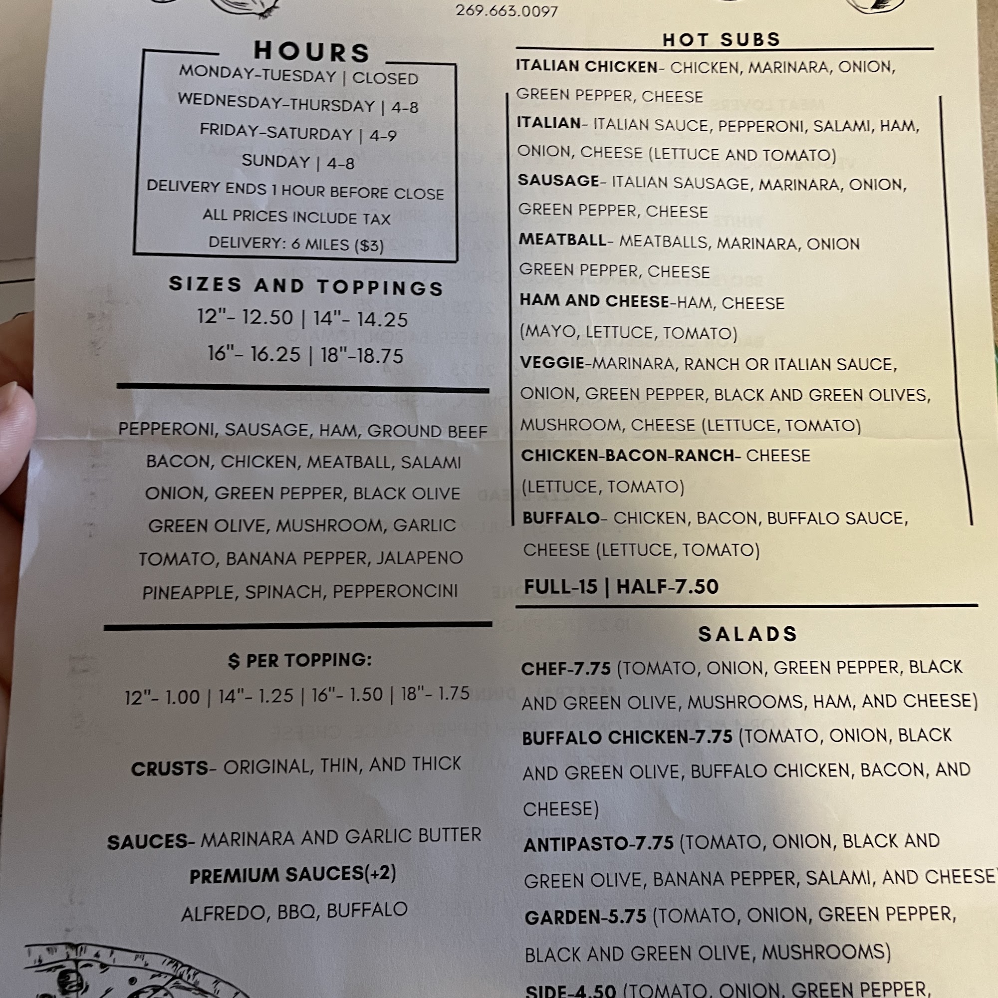 Papa's Pizzeria Edwardsburg