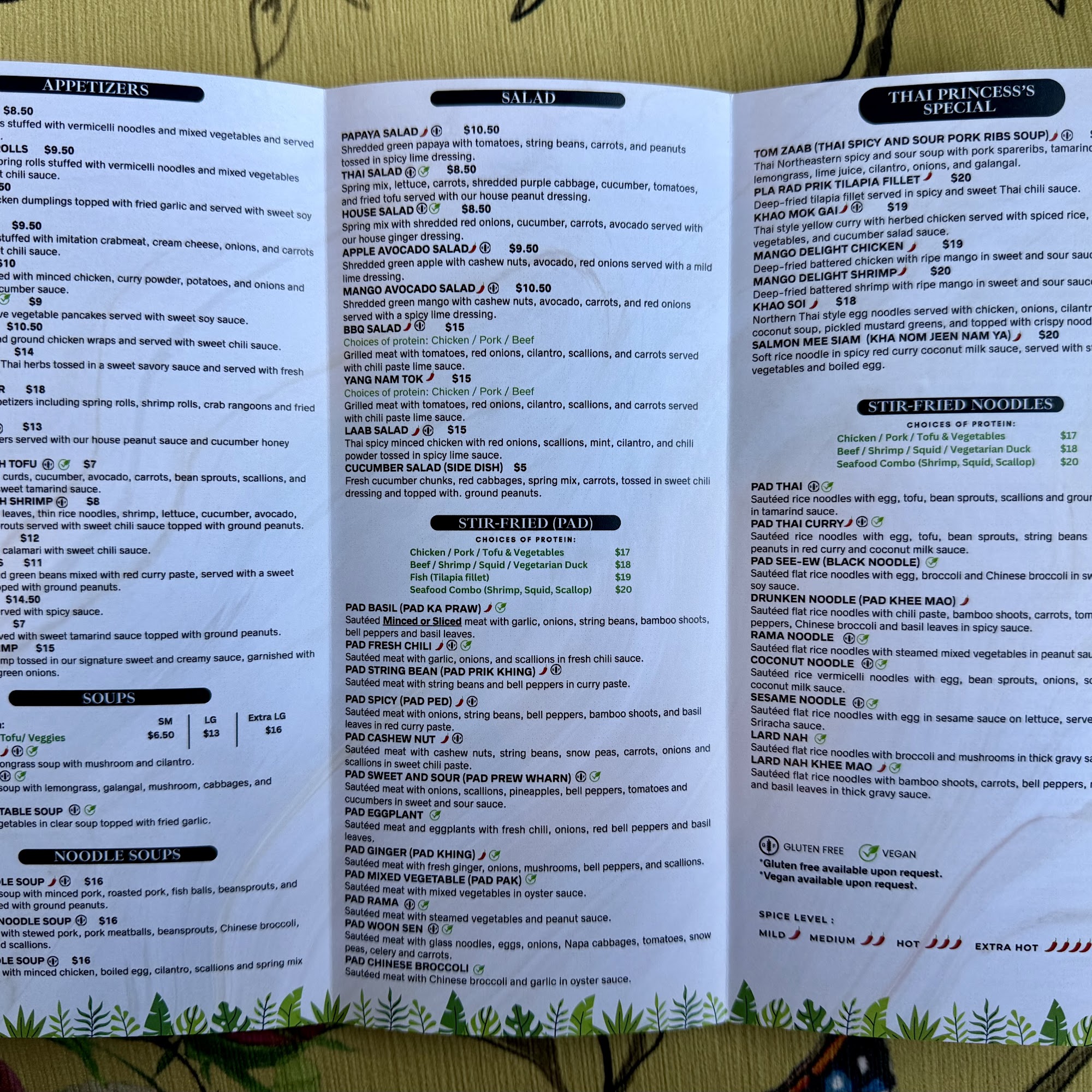 Thai Princess (Farmington) Menu