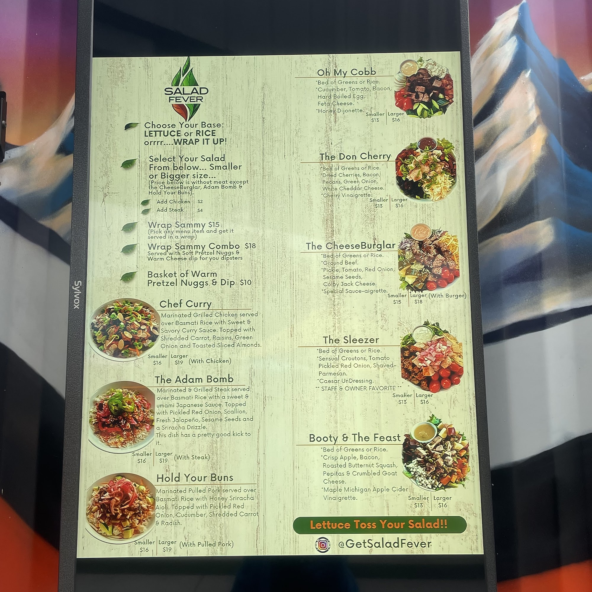 RailYard Fenton Menu