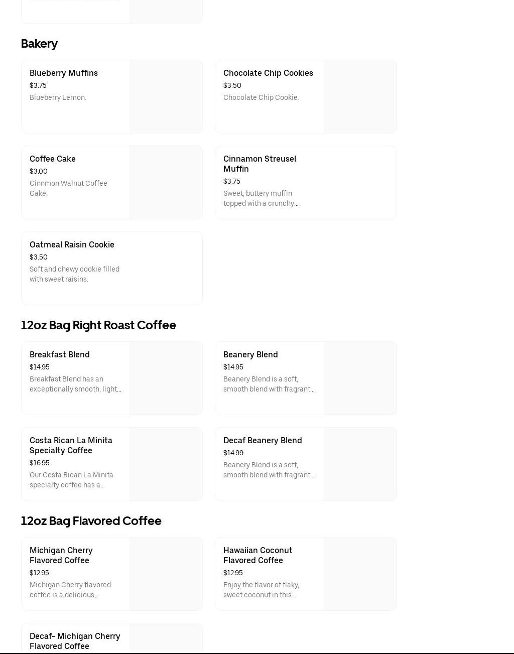 Starbucks Coffee Company Menu