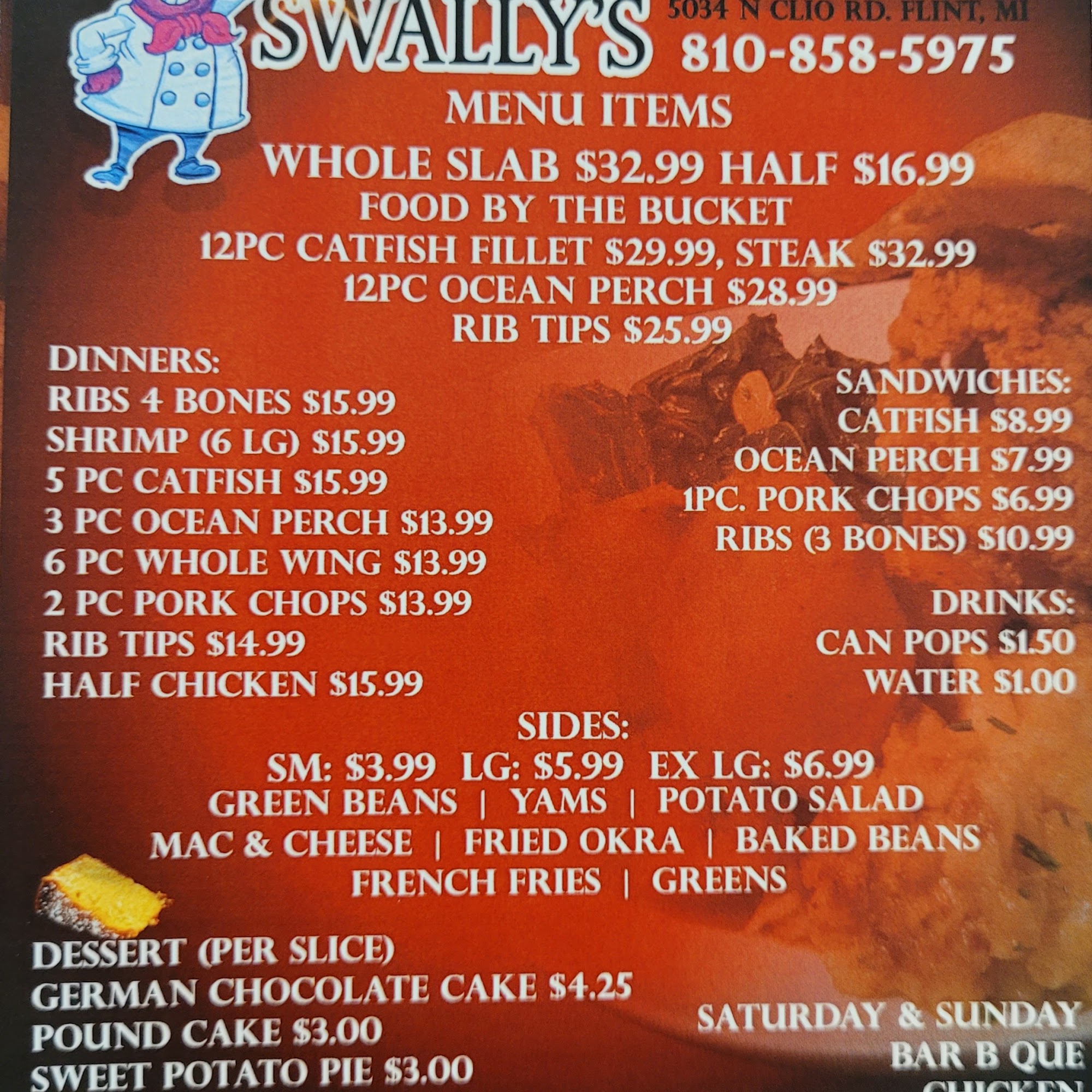 Pop Swally's BBQ & Catering Menu