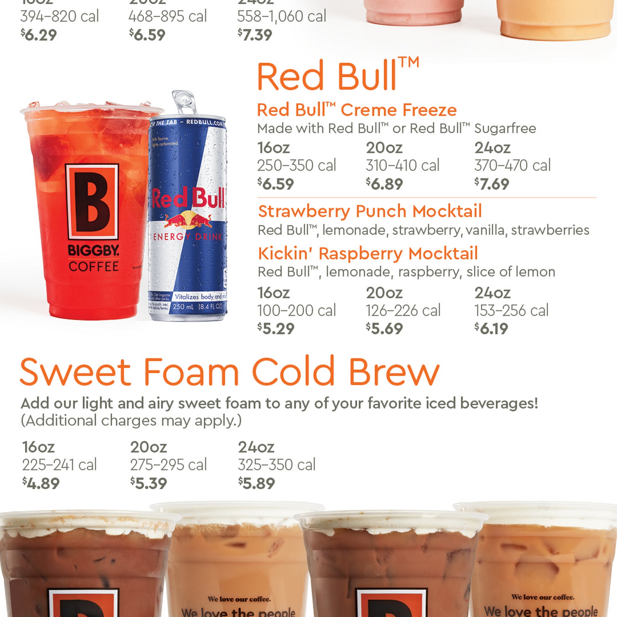 BIGGBY COFFEE Menu