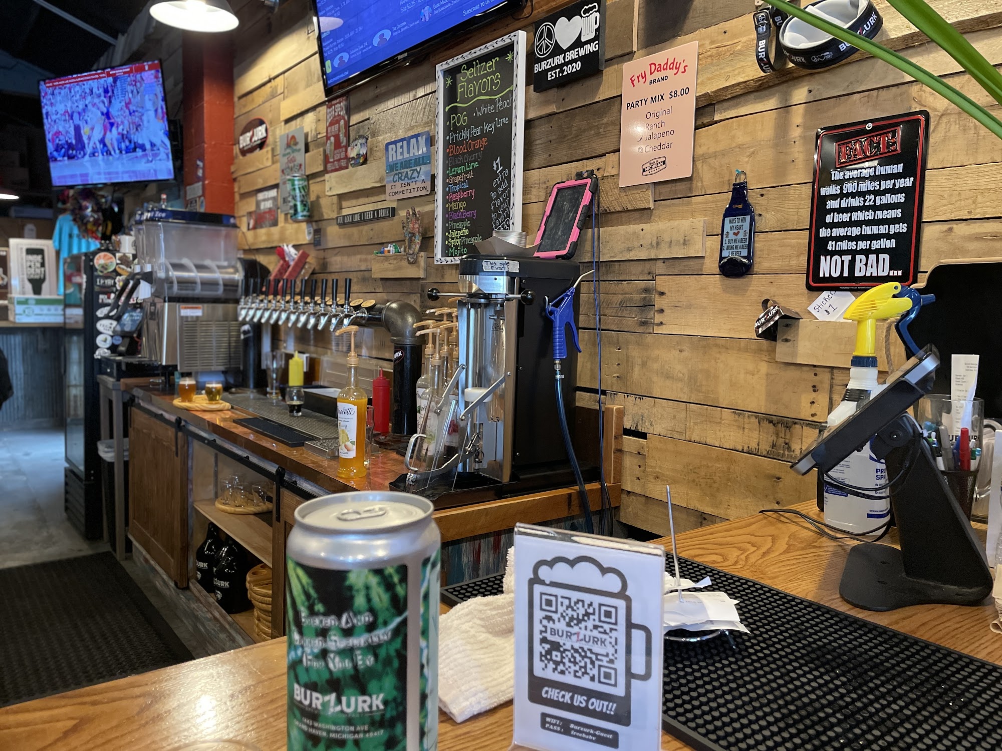 Burzurk Brewing Co. Menu