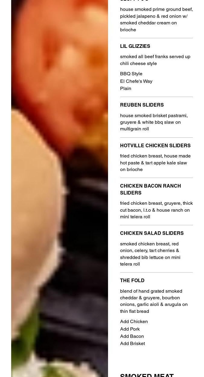 Rapid River Stillhouse Menu