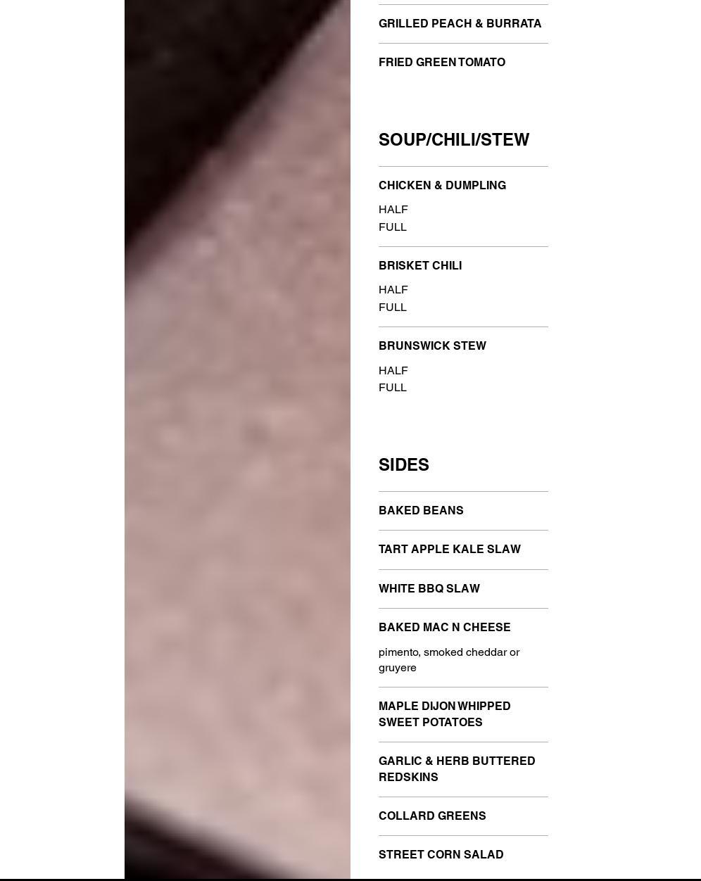 Rapid River Stillhouse Menu