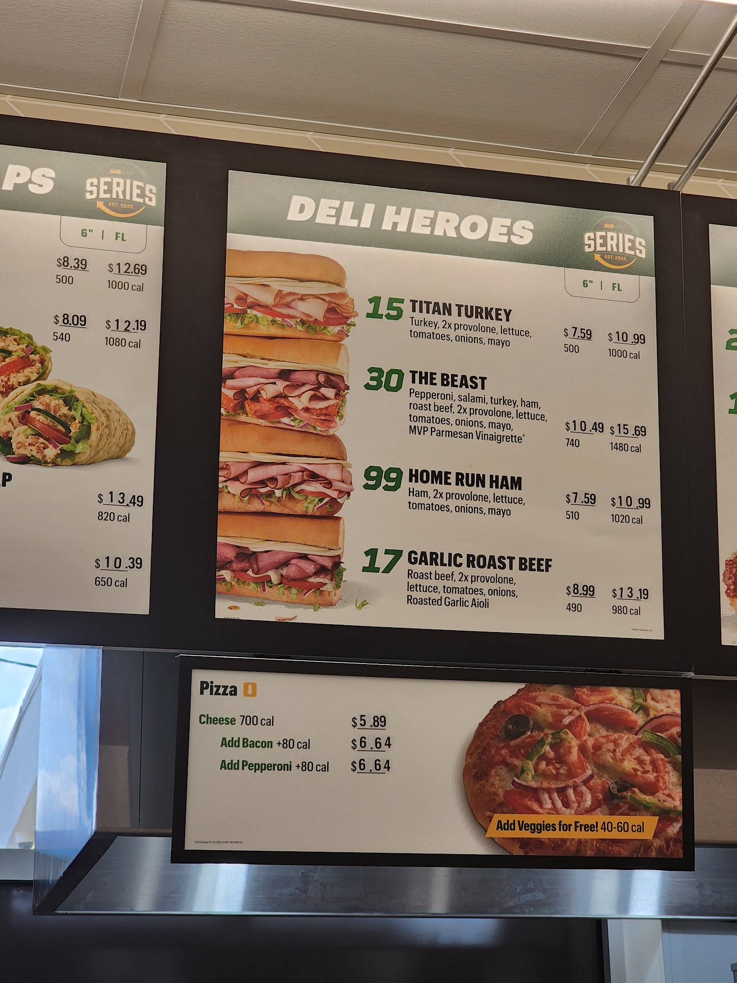 Subway Menu