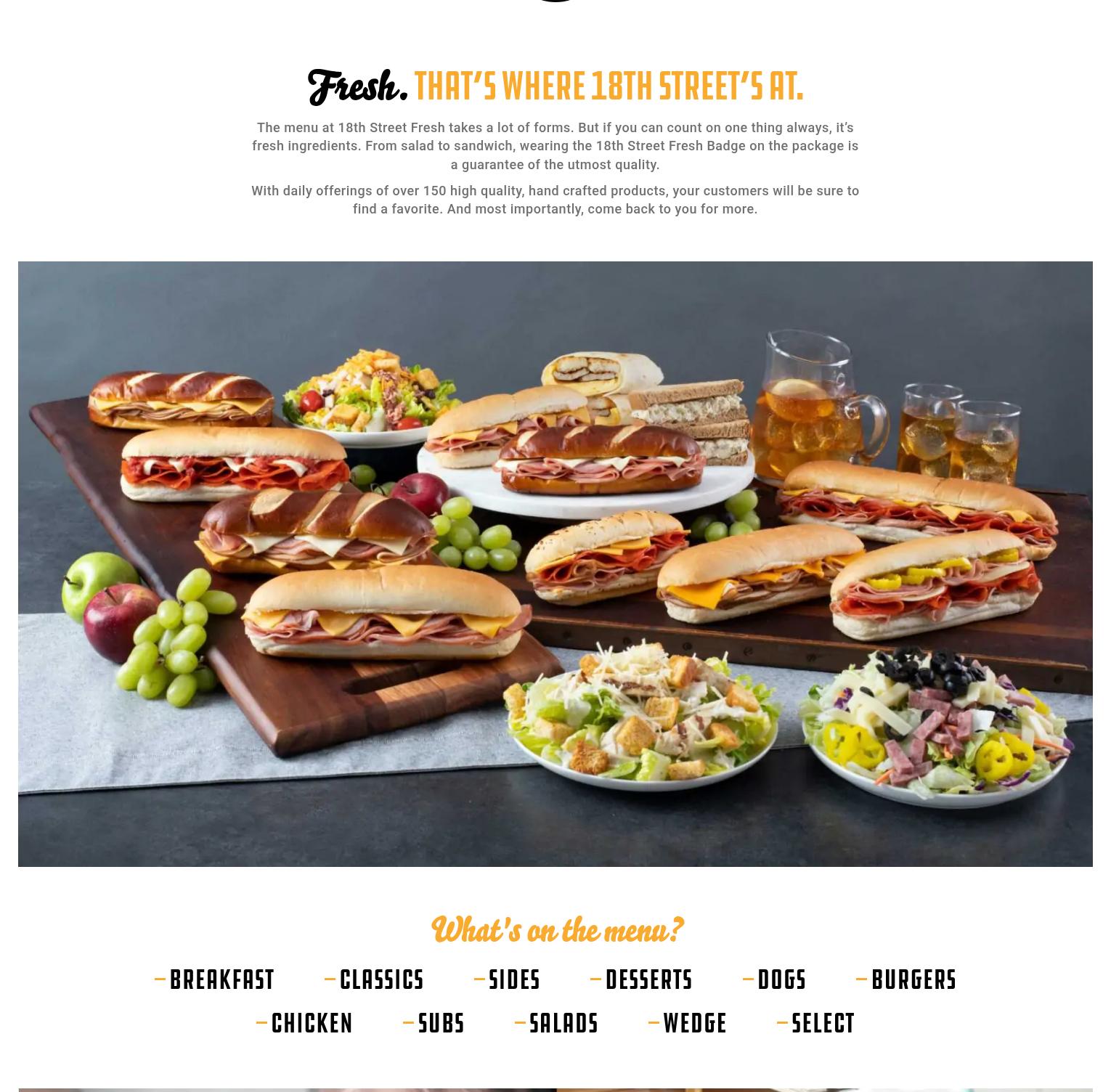 18th Street Deli Menu