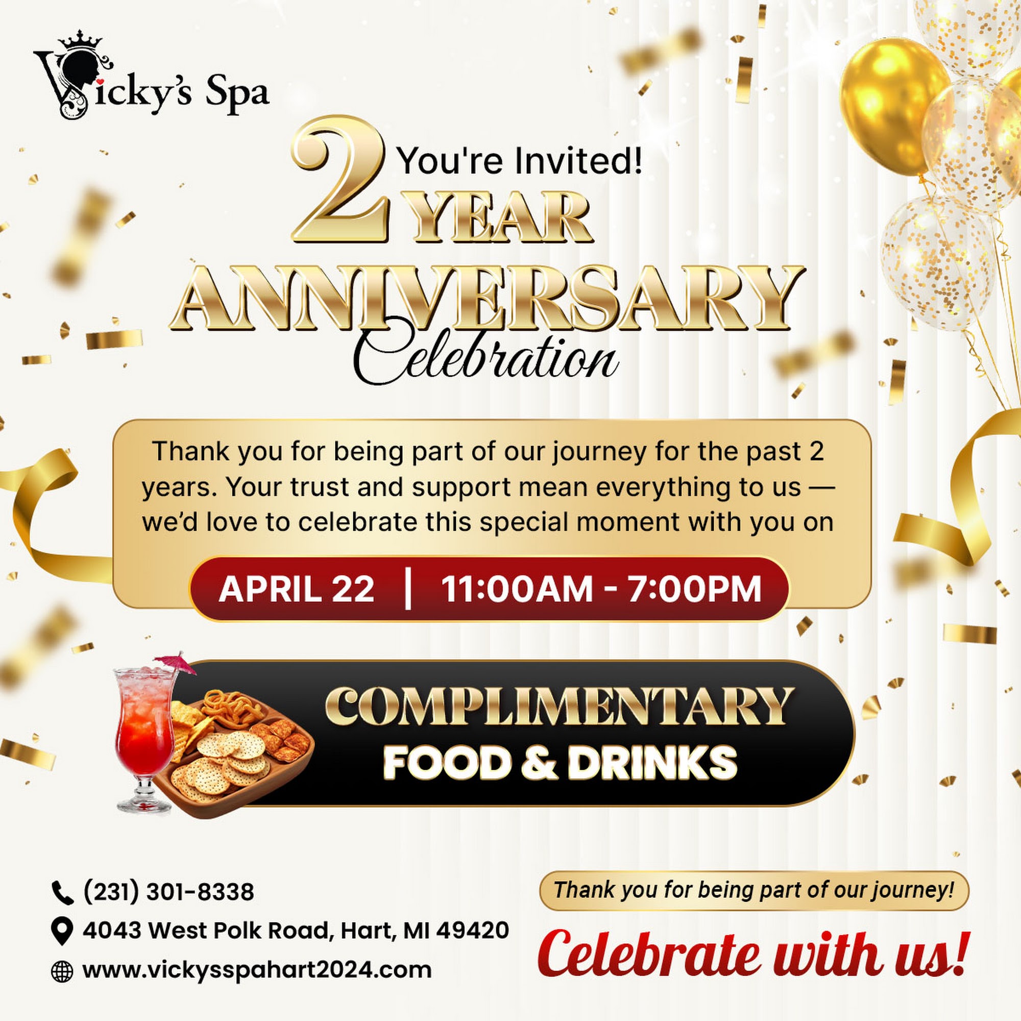 Vicky's Spa 4043 W Polk Rd, Hart Michigan 49420