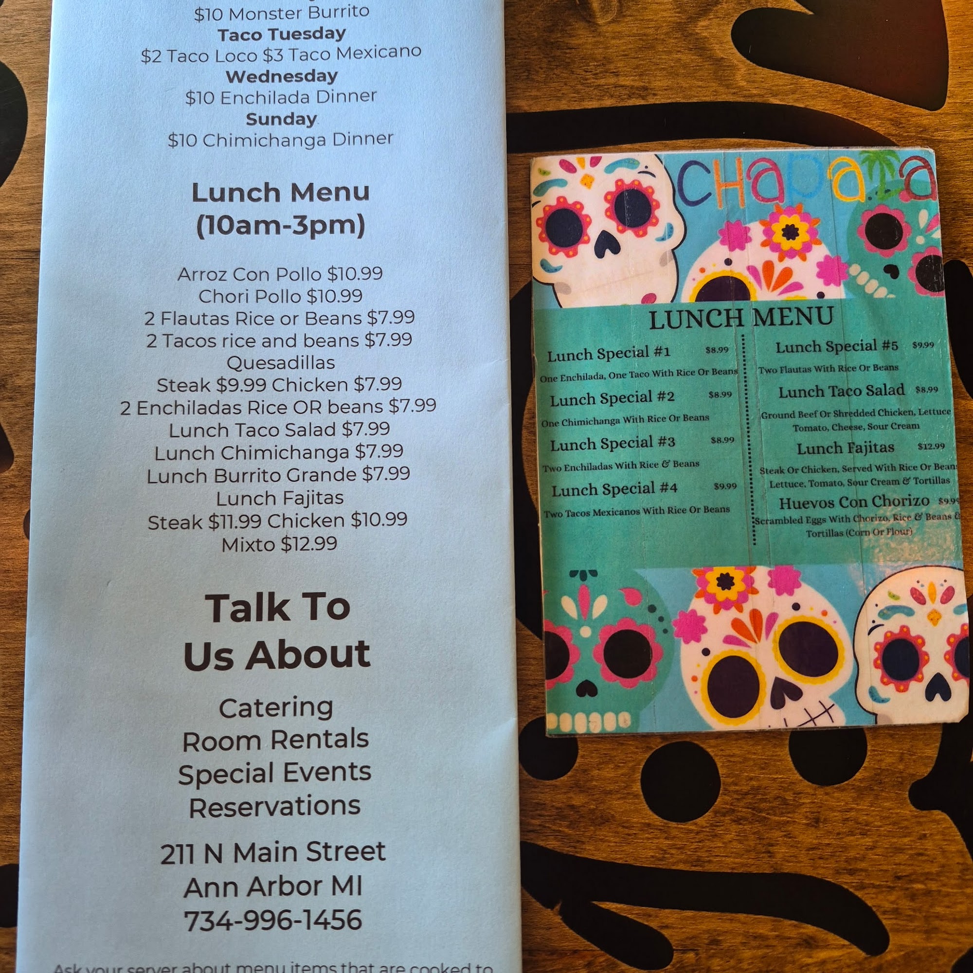 Chapala Mexican Restaurant Highland Menu