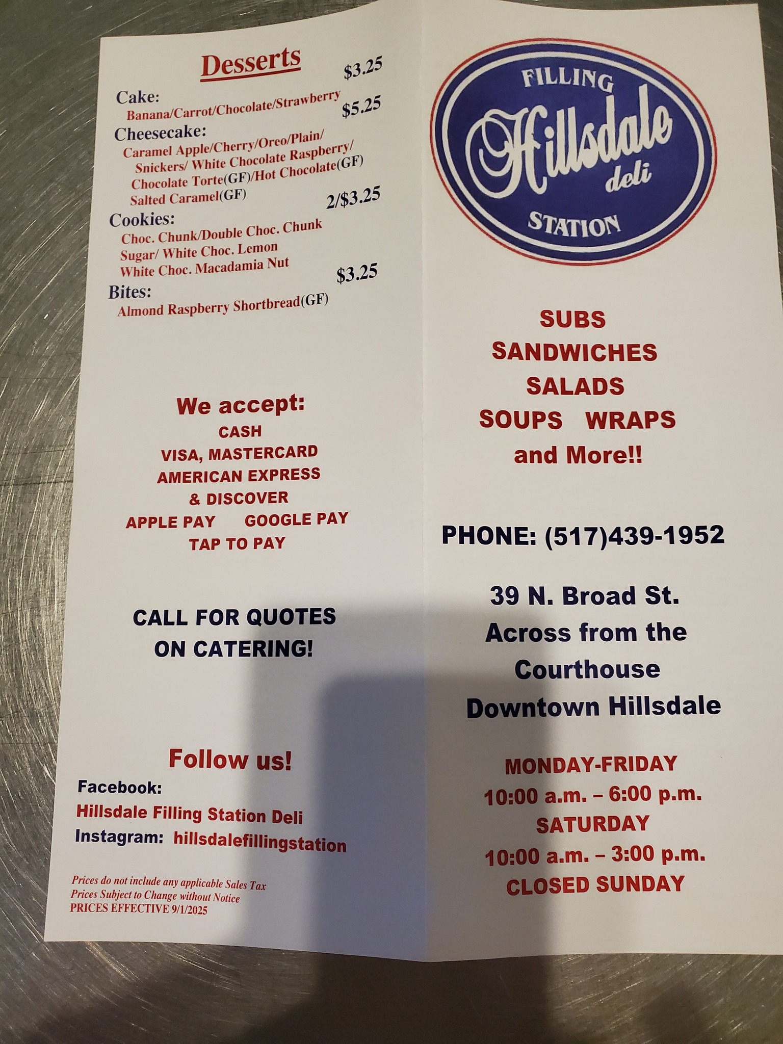 Hillsdale Filling Station Deli Hillsdale