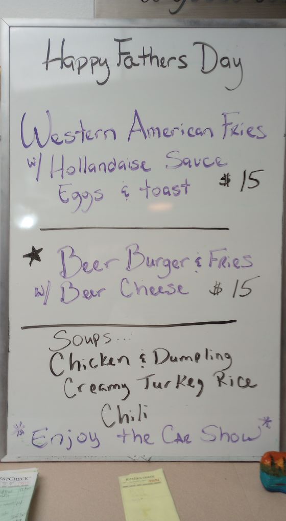 Main Street Cafe Menu