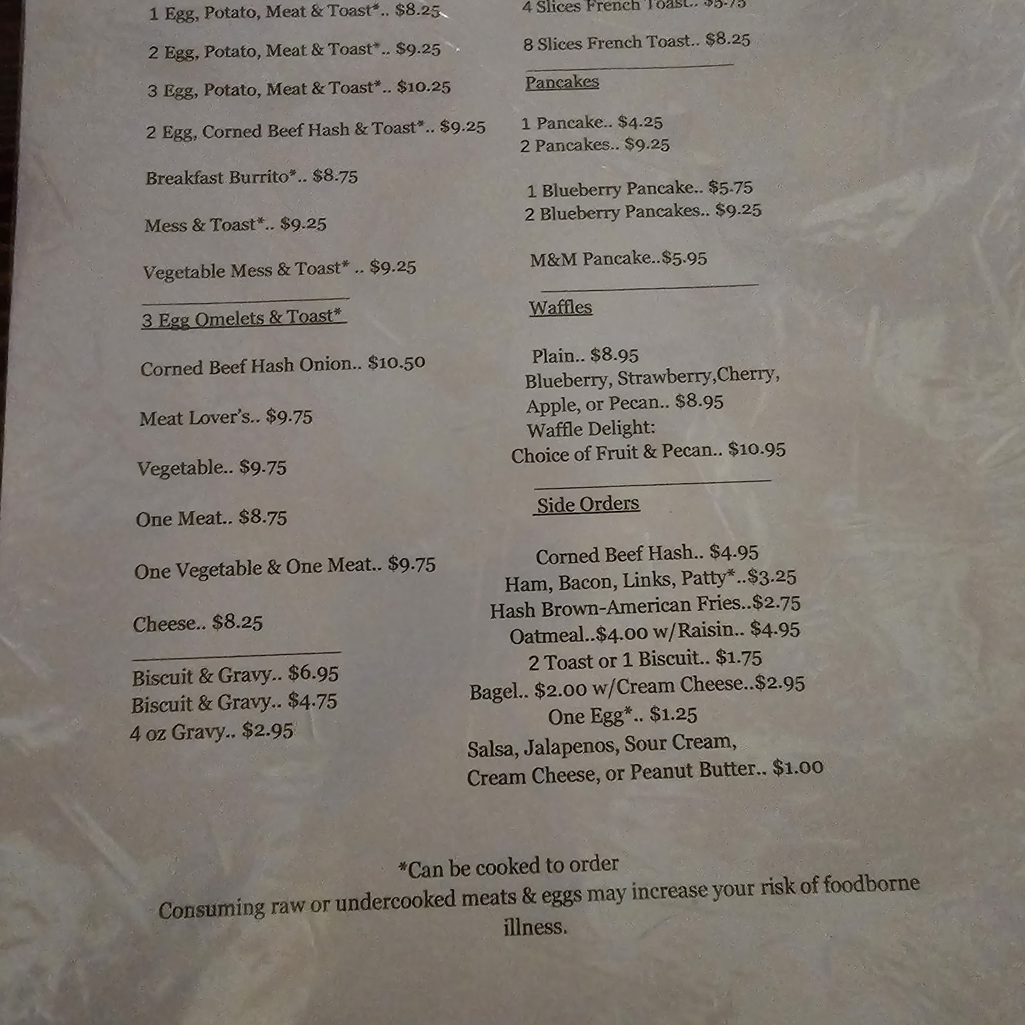 Blossom's Restaurant Irons