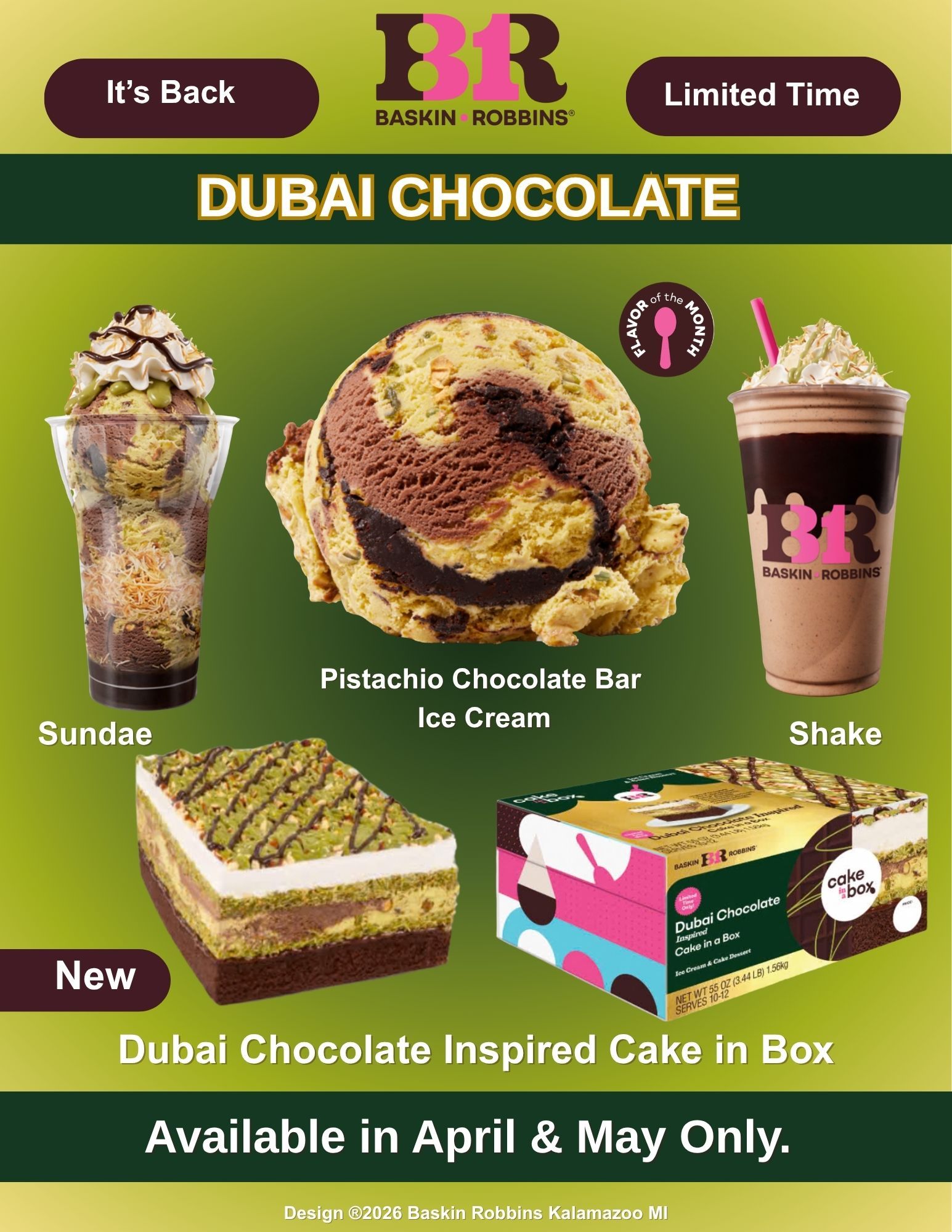 Baskin-Robbins Menu
