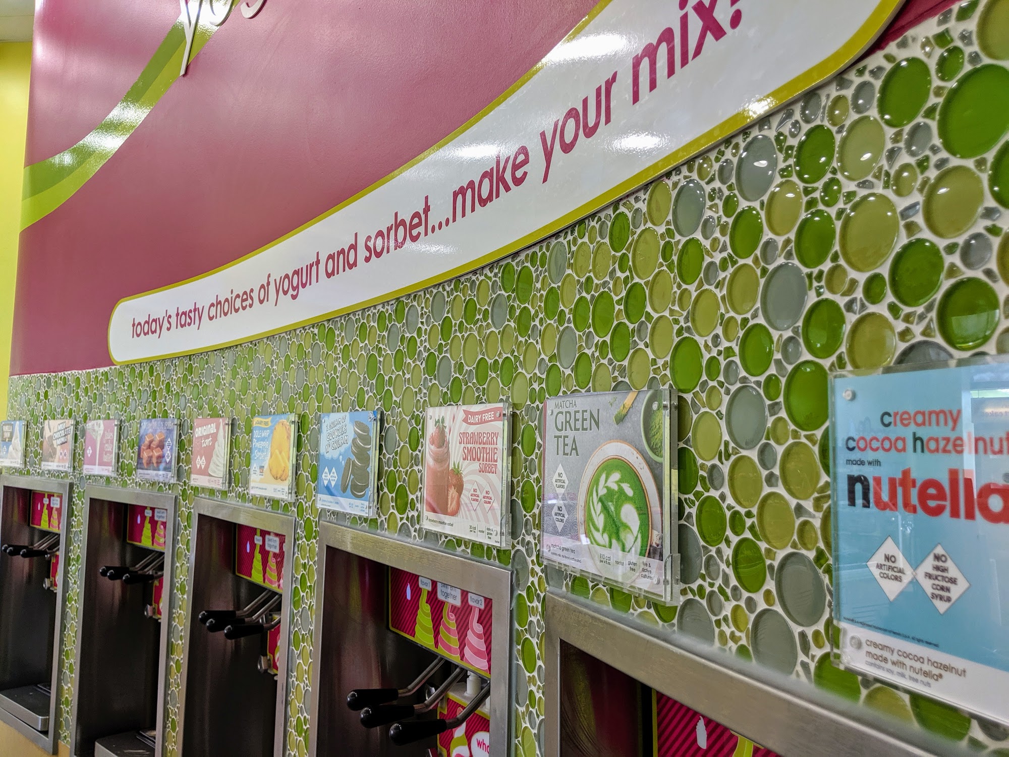 Menchie's Frozen Yogurt Menu