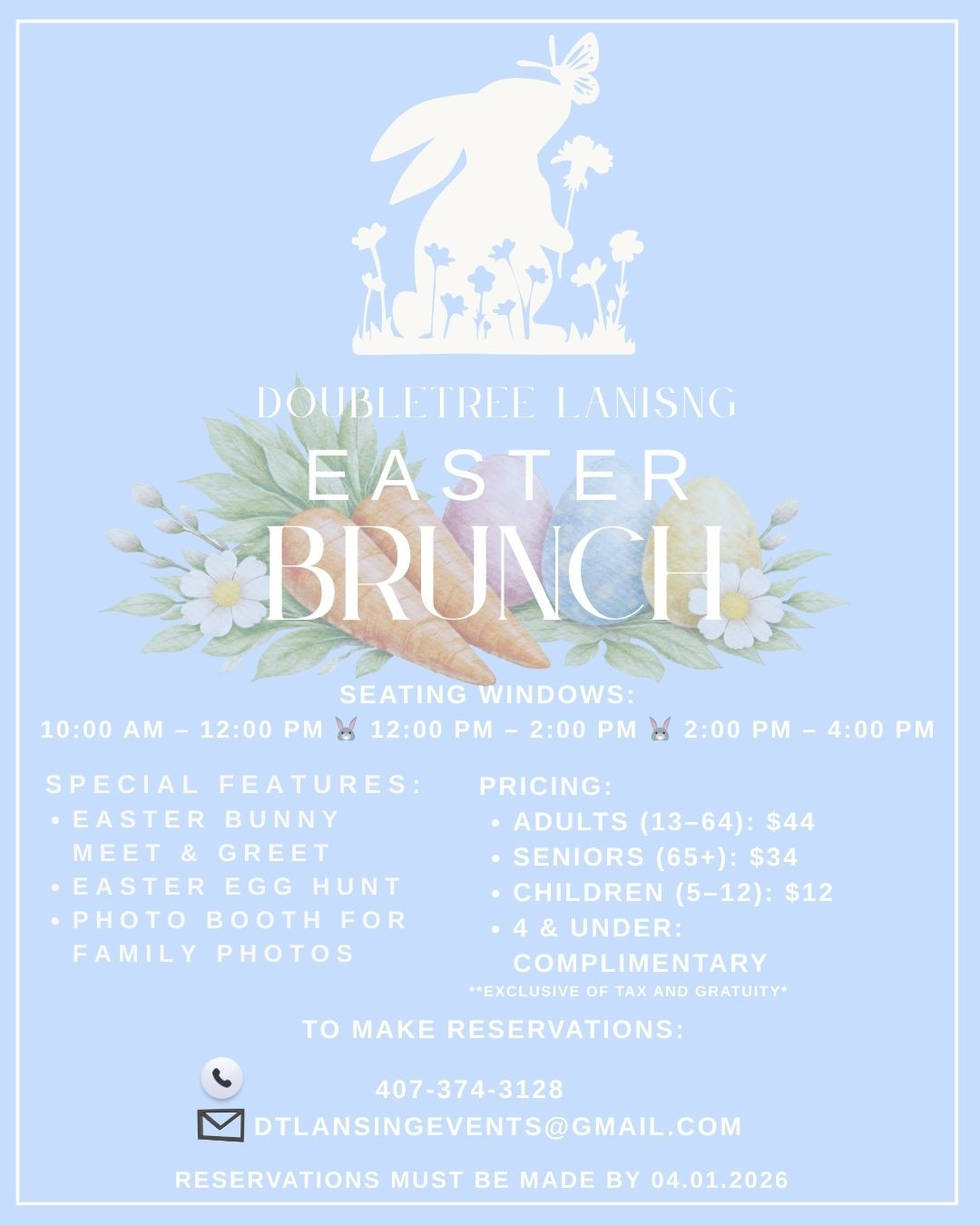 DoubleTree by Hilton Lansing Menu