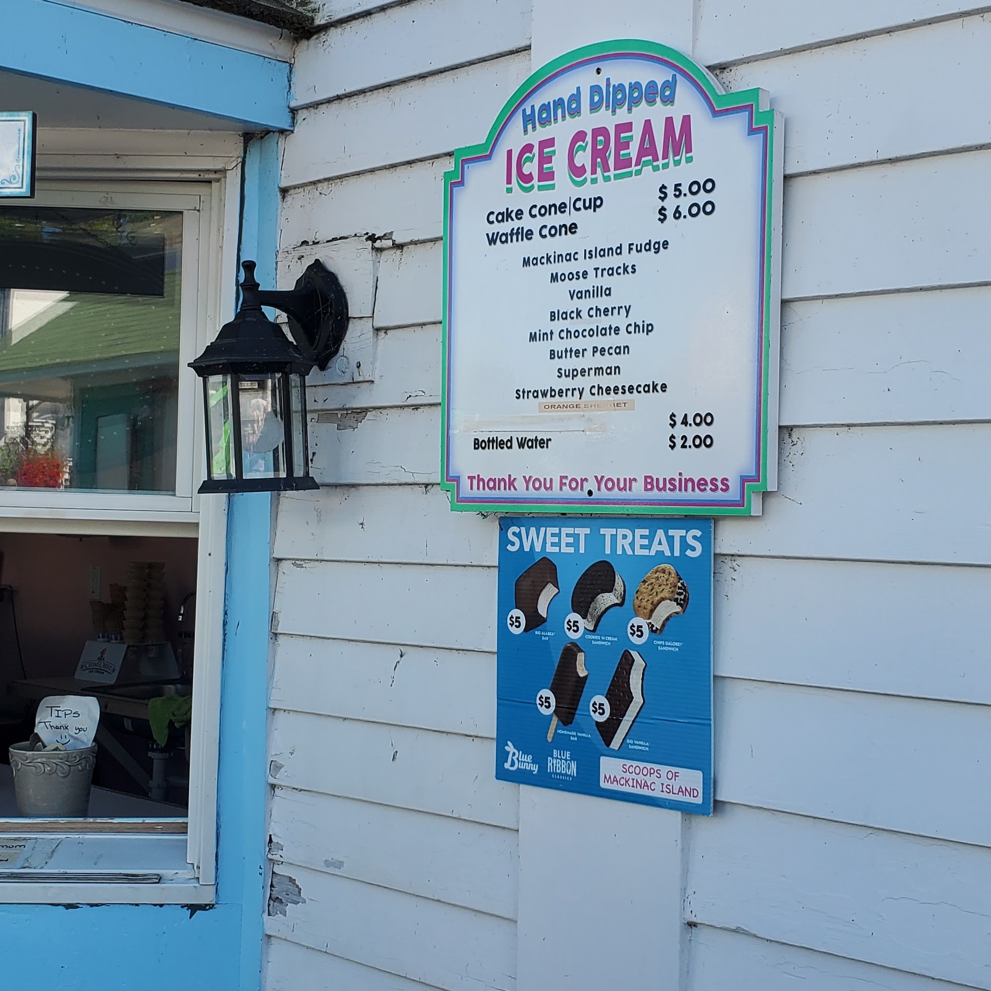 Scoops - Mackinac Island Menu