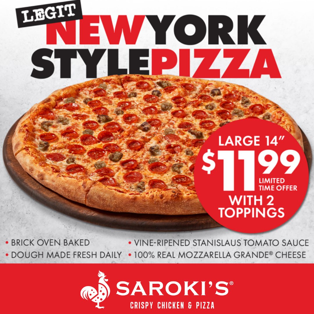 Saroki's Crispy Chicken & Pizza Menu