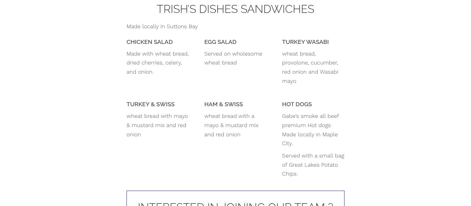 Laker Shakes Burdickville Market Menu