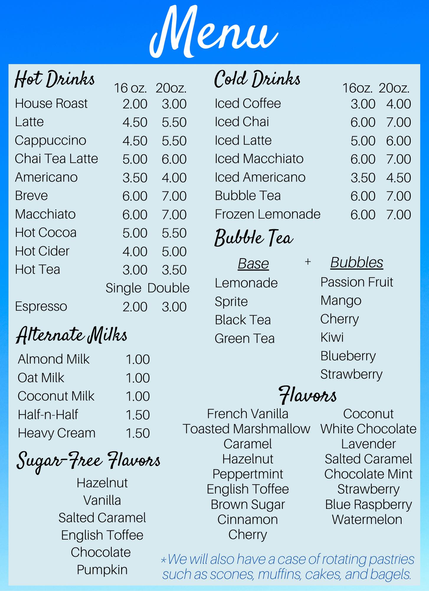 The Sweet Tooth of Marine City Menu