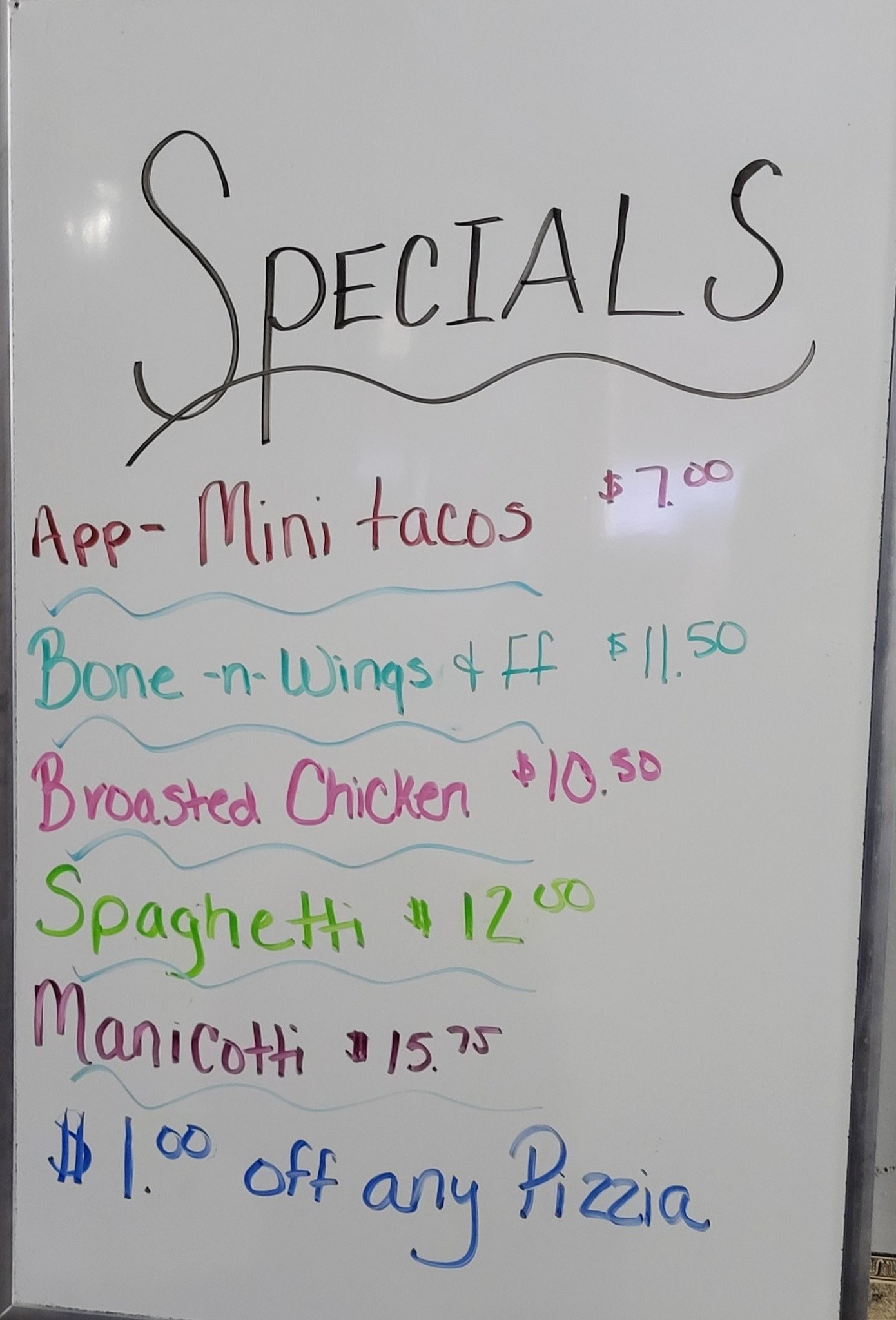 Ellie's Pizzeria & Pub Menu