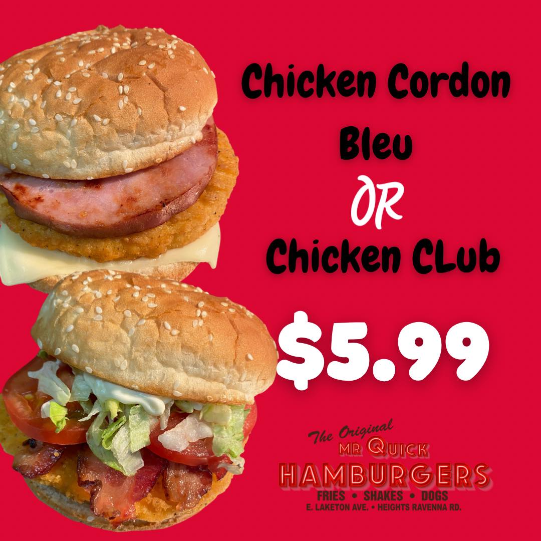 Mr. Quicks Menu