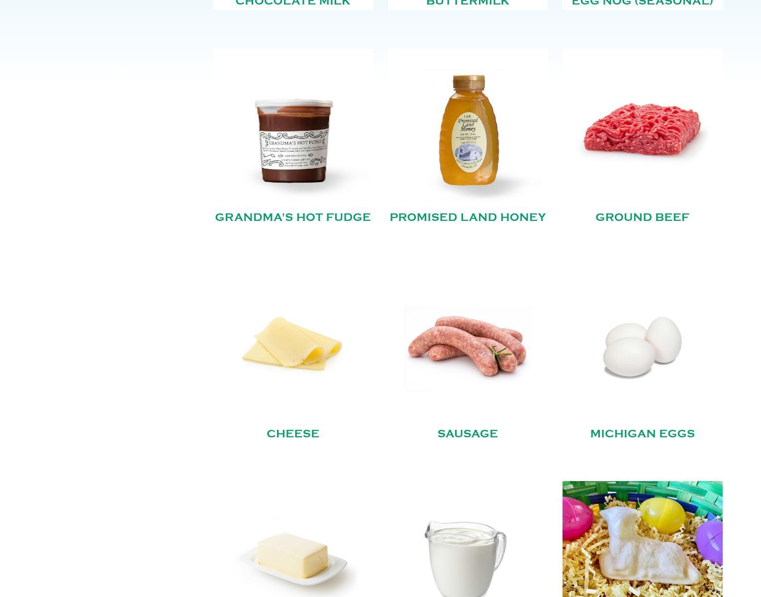 Cook's Farm Dairy Menu