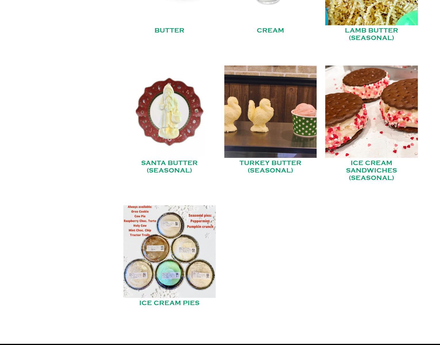 Cook's Farm Dairy Menu