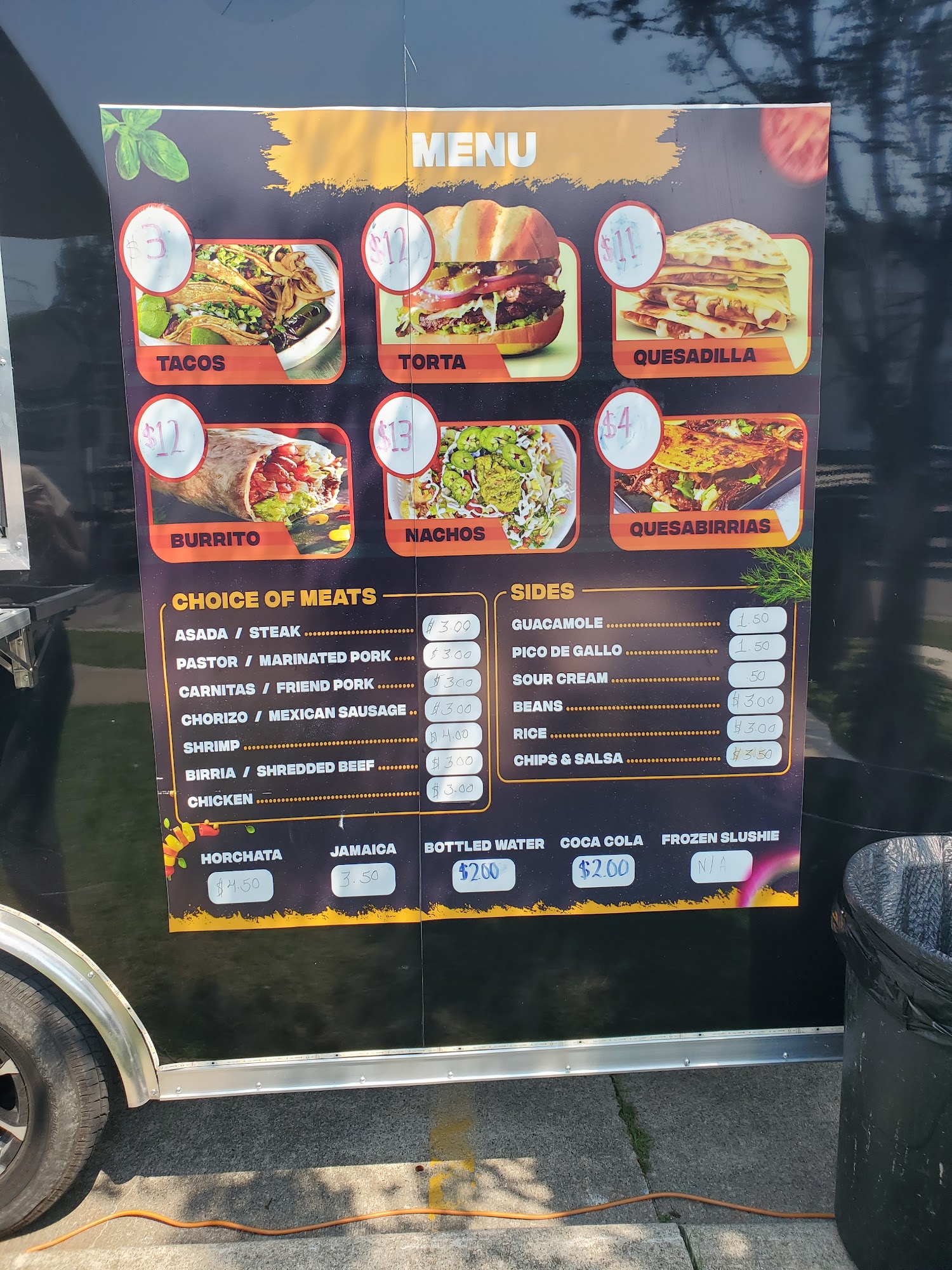 MTonysTacos Menu